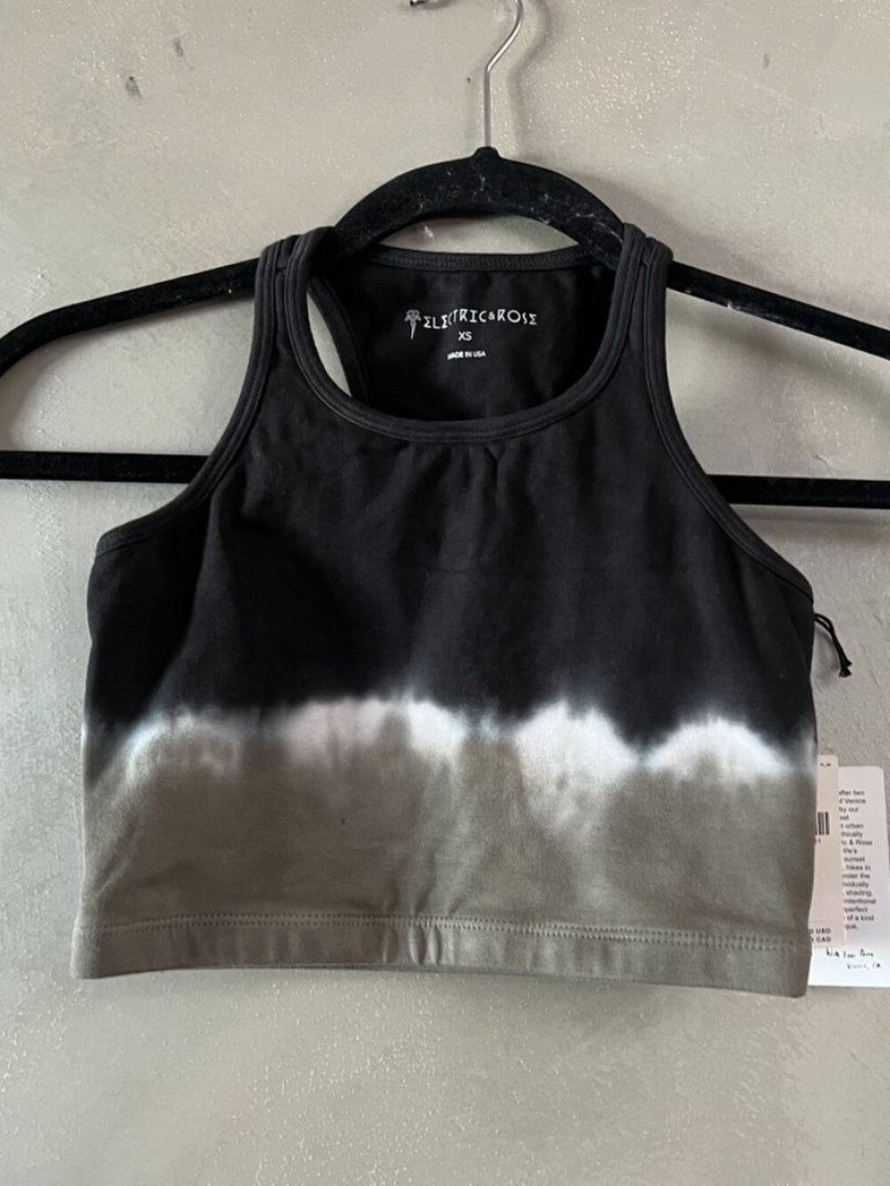 Anthropologie Electric & Rose Bella Tie-Dye Bralette in Army/Onyx